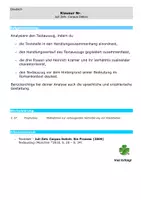 Vorschau - Klassenarbeiten - Corpus Delicti Klausur zum Roman von Juli Zeh: Textanalyse mit EHZ - Seite 1