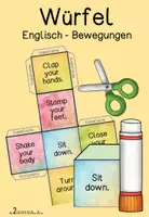 Vorschau - Mal- und Bastelvorlagen - Bewegungsspiel: Würfel: Körperteile - Deckblatt