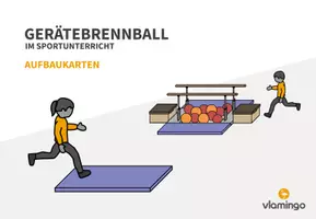Vorschau - Bildkarten - Gerätebrennball: 20+ Aufbaukarten für den Sportunterricht - Seite 1