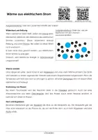Vorschau - Arbeitsblätter - Arbeitsblatt "Wärme aus elektrischem Strom" mit Erklärvideo, Lösungen und Onlineübungen - Deckblatt