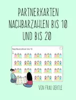 Vorschau - Arbeitsblätter - Partnerkarten Nachbarzahlen bis 10 und bis 20 - Deckblatt
