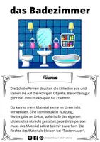 Vorschau - Stationenlernen - das Badezimmer - Deckblatt