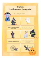 Vorschau - Spiele - Halloween: Lesespiel (Englisch) - Deckblatt
