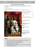 Vorschau - Arbeitsblätter - Absolutismus // Bildanalyse - Ludwig XIV (mit EWH) - Deckblatt