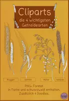 Vorschau - selbst erstellte Cliparts/Grafiken - Cliparts und Doodles zum Getreide im PNG-Format - Deckblatt