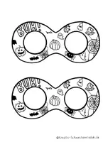 Vorschau - Mal- und Bastelvorlagen - Halloween Masken, Basteln Halloween, Halloween Kunst - Seite 2