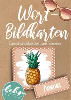 Vorschau - Bildkarten - Sommer Wort- und Bildkarten - Zuordnungskarten Sommer - Deckblatt