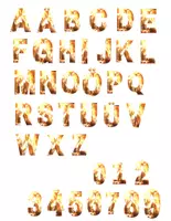 Vorschau - Präsentationen/Tafelbilder - Cliparts | Alphabet + Zahlen + Umschläge | GoodNotes Feuer - Seite 2