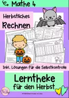 Vorschau - Arbeitsblätter - Herbstliche Lerntheke Mathe Klasse 4 (ZR bis 1000) - Deckblatt