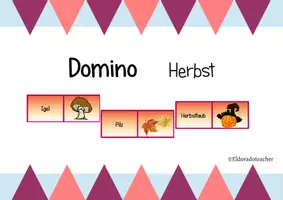 Vorschau - Spiele - Domino Herbst - Deckblatt