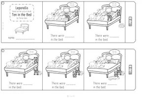 Vorschau - Arbeitsblätter - Leporello erstellen am Beispiel von "Ten in the Bed" (numbers) - Deckblatt