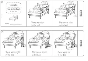 Vorschau - Arbeitsblätter - Leporello erstellen am Beispiel von "Ten in the Bed" (numbers) - Seite 3