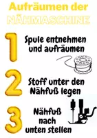 Vorschau - Poster - Aufräumen der Nähmaschine - Poster - Deckblatt