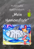 Vorschau - Mal- und Bastelvorlagen - Kunsteinheit "Mein Namensfisch" - Deckblatt