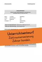 Vorschau - Stundenentwürfe - Materialpaket: Referendariat Mathematik - Klasse 1 und 2 inkl. Prüfungsentwurf - Seite 1
