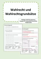 Vorschau - Arbeitsblätter - Wahlrecht und Wahlgrundsätze - Deckblatt