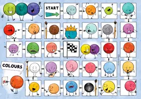 Vorschau - Stationenlernen - Farben (D) / Colours (Eng) - Spielbrett Wortschatz - Seite 2