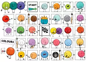 Vorschau - Stationenlernen - Farben (D) / Colours (Eng) - Spielbrett Wortschatz - Seite 3