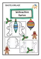 Vorschau - Mal- und Bastelvorlagen - Weihnachten - Karten - Deckblatt