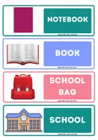 Vista previa - Tarjetas / Manipulativos - Back to school (english) @aprender - página 3