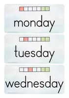 Vorschau - Poster - Tafelkalender englisch Visualisierung Tag, Monat, Jahr - Seite 1