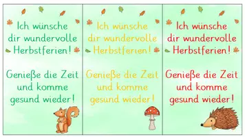 Vorschau - Arbeitsblätter - Herbstferiengrüße - Seite 1