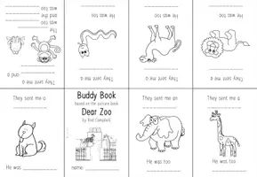Vorschau - Arbeitsblätter - Materialpaket - Erarbeitung eines Bilderbuchs (Dear Zoo) #silvesterknaller23 - Seite 1
