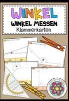 Vorschau - Aufgabenkarten - WINKEL - Winkel messen (73 Klammerkarten) - Deckblatt