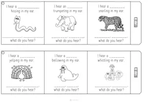 Vorschau - Arbeitsblätter - Leporello erstellen am Beispiel von "Polar bear, polar bear, what do you hear?" (animals) - Seite 1