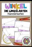 Vorschau - Aufgabenkarten - WINKEL - Winkelarten (73 Klammerkarten) - Deckblatt