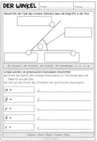 Vorschau - Arbeitsblätter - WINKEL - Winkelbeschriftung (Arbeitsblatt) - Seite 1