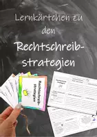 Vorschau - Interaktives Material - Lernkärtchen zu den Rechtschreibstrategien - Deckblatt