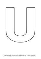 Vorschau - Mal- und Bastelvorlagen - U wie Uhu - Bastelvorlage - Seite 1