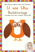 Vorschau - Mal- und Bastelvorlagen - U wie Uhu - Bastelvorlage - Deckblatt