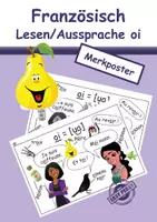Vorschau - Poster - Französisch Lesen/ Aussprache oi, Merkposter - Deckblatt