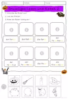 Vorschau - Arbeitsblätter - Lesen und Kleben Halloween Klasse 1/2 - Seite 2
