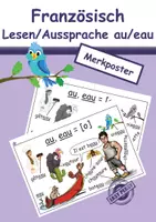 Vorschau - Poster - Französisch Lesen/ Aussprache au, eau; Merkposter - Deckblatt