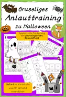 Vorschau - Arbeitsblätter - Anlauttraining Halloween Vorschule/Klasse 1 - Deckblatt