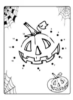 Vorschau - Arbeitsblätter - Halloween - Zahlen verbinden und malen (bis 75) - ZR 100 - Seite 1