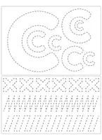Vorschau - Arbeitsblätter - Graphomotorik - Schwungübungen Nachspuren von Linien & Buchstaben - Seite 3