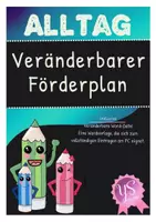 Vorschau - Fördermaterial/Inklusion - Allgemein: Förderplan Grundschule Vorlage - Deckblatt
