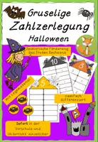 Vorschau - Arbeitsblätter - Gruselige Zahlenhäuser bis 10 Vorschule/Klasse 1 - Deckblatt