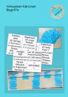 Vorschau - Präsentationen/Tafelbilder - Verbzeiten Kärtchen Begriffe - Deckblatt