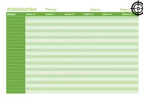 Vorschau - Stationenlernen - Mathematik-Biathlon - Vorlage für Übungsphasen - Seite 2