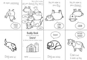 Vorschau - Arbeitsblätter - Buddy Book erstellen am Beispiel von "Snore!" (farm animals) - Seite 1