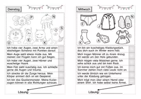 Vorschau - Arbeitsblätter - Wochenhausaufgabe Leserätsel - Seite 2