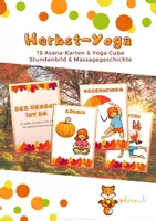 Vorschau - Stundenentwürfe - Yoga Herbst Karten inkl. Yoga-Würfel, Stundenbild, Massage - Deckblatt
