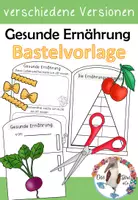 Vorschau - Arbeitsblätter - Gesunde Ernährung - Bastelvorlage für einen Kühlschrank - Deckblatt