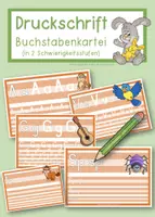 Vorschau - Arbeitsblätter - Buchstabenkartei Druckschrift - Deckblatt