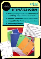 Vorschau - Stundenentwürfe - Sitzplätze flexibel auslosen / Sitzplan / Flexible Seating - Deckblatt